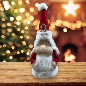 Vintage Gnome Santa Claus Christmas Decor 13” Centerpiece Tabletop